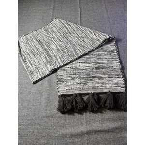 The HOME talk Designer‎ Tablerunner  Brown/beige With Tassels 14"x72"